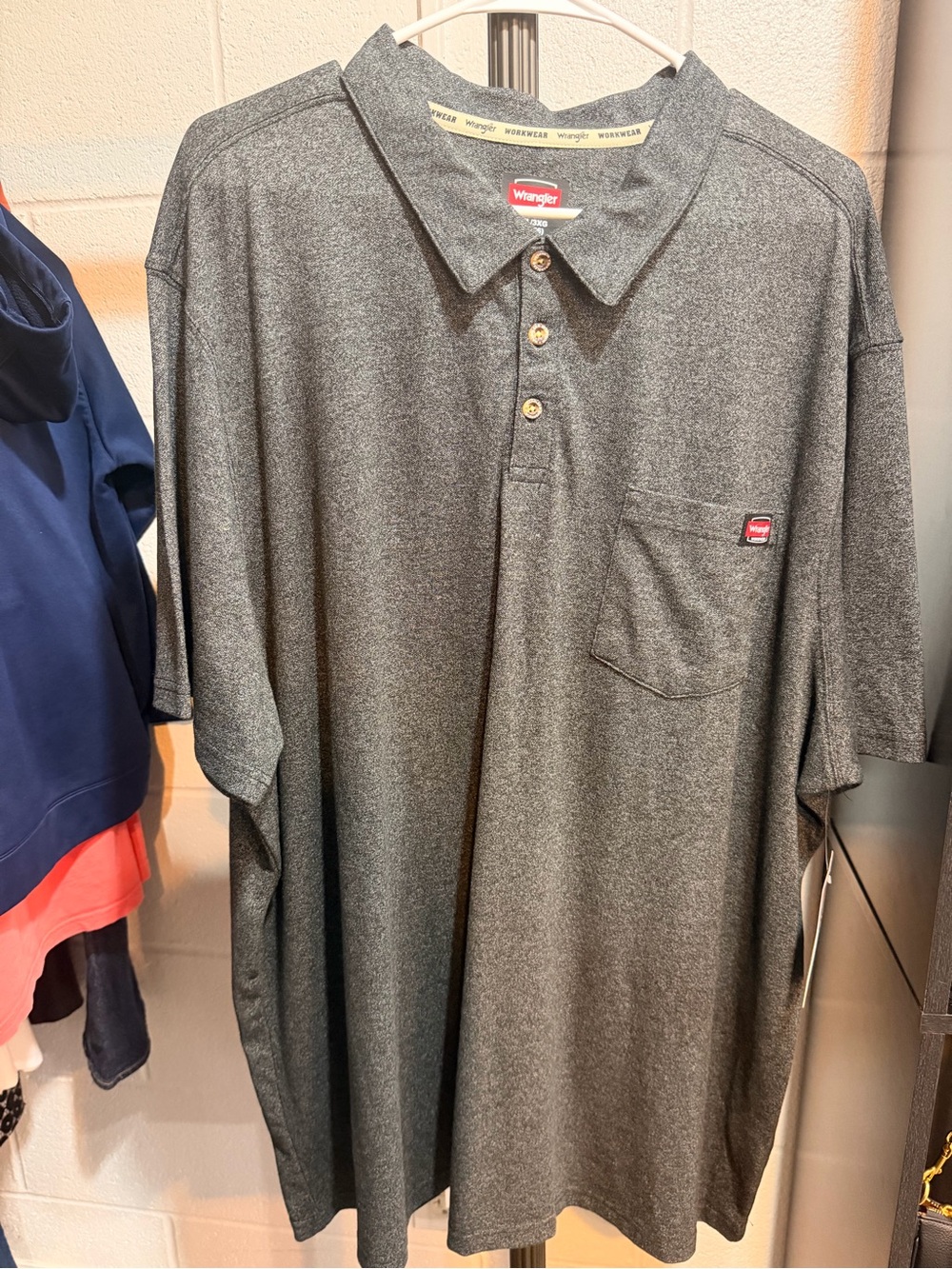 Wrangler Men’s Charcoal Gray Polo Shirt